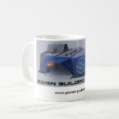 Planet Postmoderna Kunst:  Admin Bldg Concept-Tass Kaffeetasse (Vorderseite Links)