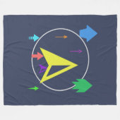 Planet Raumobjekte Fleecedecke (Vorderseite (Horizontal))