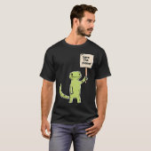 Planet Retter Dino Schild T-Shirt (Vorne ganz)