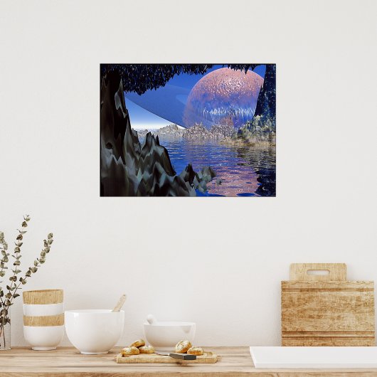 Planet Rising Poster (Küche)