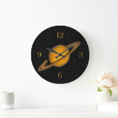 Planet Saturn Astronomie-Liebhaber Wall Clock Große Wanduhr (Zuhause)
