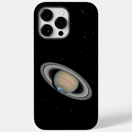 Planet Saturn Aurora und Rings Starry Sky Case-Mate iPhone Hülle (Rückseite)