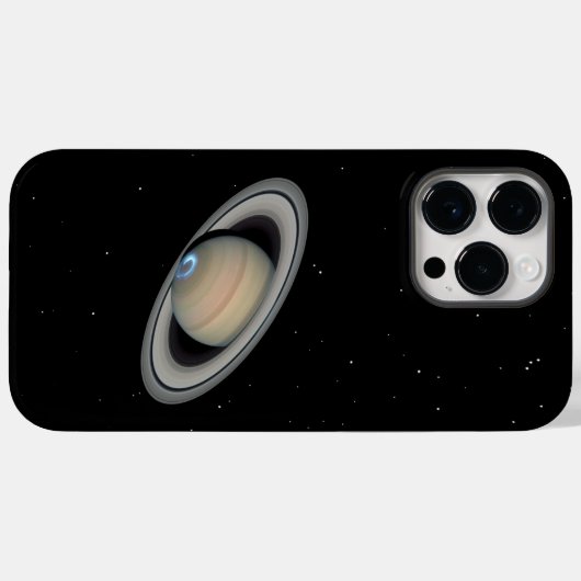 Planet Saturn Aurora und Rings Starry Sky Case-Mate iPhone Hülle (Rückseite (Horizontal))
