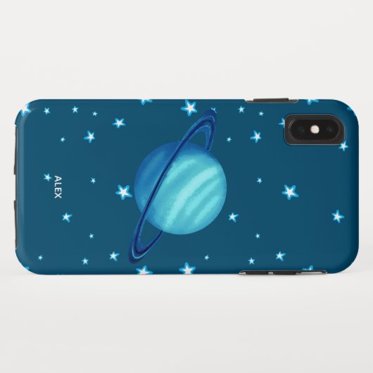 Planet Saturn Coole Weltraumstars zeichnen Case-Mate iPhone Hülle (Rückseite (Horizontal))