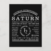 Planet Saturn Detaillierte Astronomiezeichen Postkarte (Vorderseite)