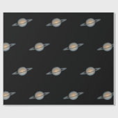 Planet Saturn mit Ringmuster Geschenkpapier (Flach)