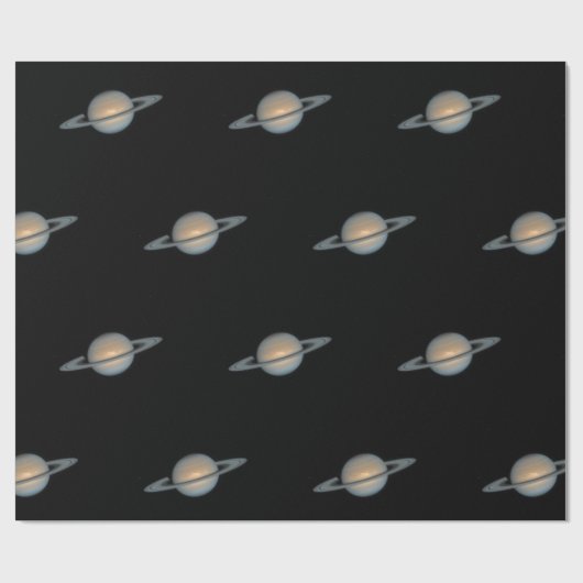 Planet Saturn mit Ringmuster Geschenkpapier (Flach)