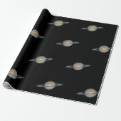 Planet Saturn mit Ringmuster Geschenkpapier (Ungerollt)