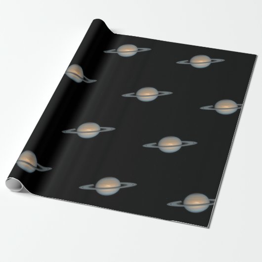 Planet Saturn mit Ringmuster Geschenkpapier (Ungerollt)
