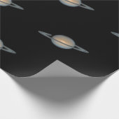 Planet Saturn mit Ringmuster Geschenkpapier (Ecke)
