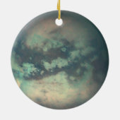 Planet Saturn Mondtian Keramik Ornament (Hinten)