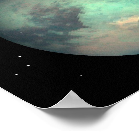 Planet Saturn Mondtian Poster (Ecke)