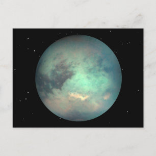 Planet Saturn Mondtian Postkarte