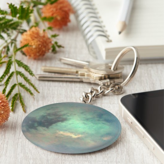 Planet Saturn Mondtian Schlüsselanhänger (Seite)