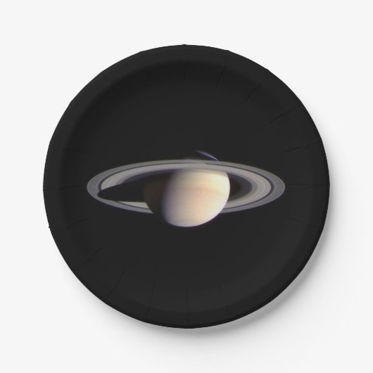 Planet Saturn Pappteller (Vorderseite)