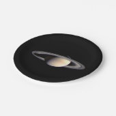 Planet Saturn Pappteller (Schrägansicht)
