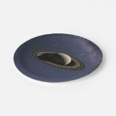 Planet Saturn Pappteller (Schrägansicht)