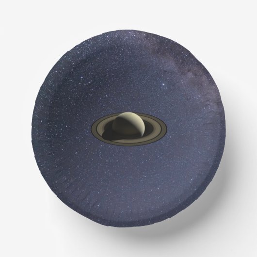 Planet Saturn Pappteller (Vorderseite)