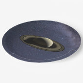 Planet Saturn Pappteller (Schrägansicht)