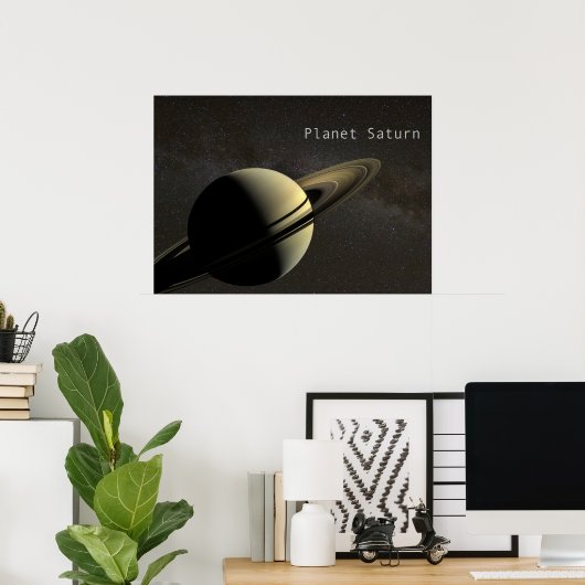 Planet Saturn Poster (Heimbüro)