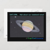 Planet SATURN Postkarte (Vorne/Hinten)