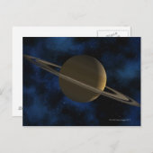 Planet Saturn Postkarte (Vorne/Hinten)