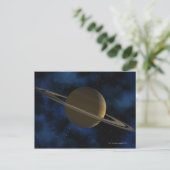 Planet Saturn Postkarte (Stehend Vorderseite)