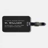 Planet Saturn Sonnensystem Schwarzer Raum mit Ster Gepäckanhänger (Rückseite horizontal)