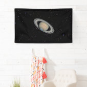 Planet Saturn Starry Sky Banner (Insitu)