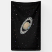 Planet Saturn Starry Sky Banner (Vertikal)