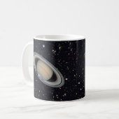 Planet Saturn Starry Sky Kaffeetasse (Vorderseite Links)