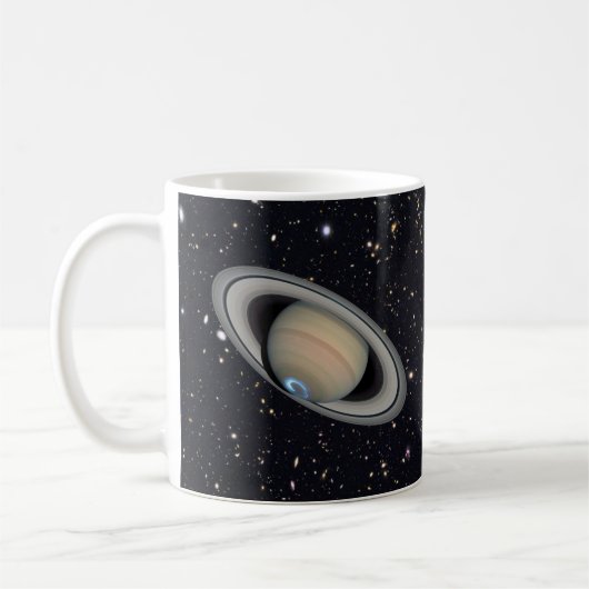 Planet Saturn Starry Sky Kaffeetasse (Links)