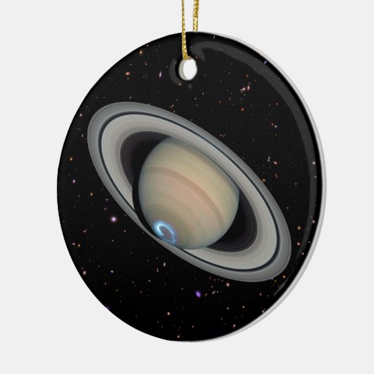 Planet Saturn Starry Sky Keramik Ornament (Links)