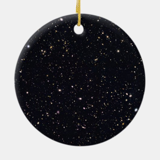 Planet Saturn Starry Sky Keramik Ornament (Hinten)