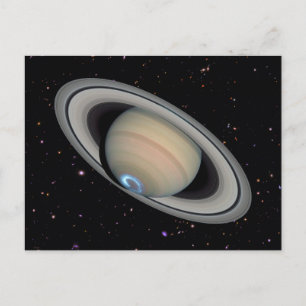Planet Saturn Starry Sky Postkarte