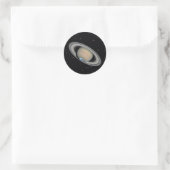 Planet Saturn Starry Sky Runder Aufkleber (Tasche)