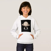 Planet Saturn & Stars T-Shir Hoodie (Vorne ganz)