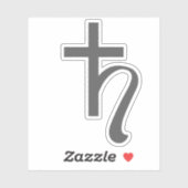 Planet Saturn Symbol (grau) Aufkleber (Blatt)