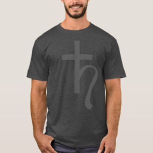 Planet Saturn Symbol (grau) T-Shirt