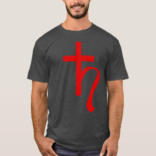 Planet Saturn Symbol (rot) T-Shirt