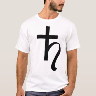 Planet Saturn Symbol (schwarz) T-Shirt
