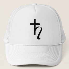 Planet Saturn Symbol (schwarz) Truckerkappe