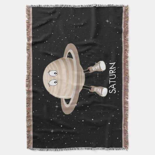 Planet Saturn und Sterne Decke (Vorderseite Vertikal)