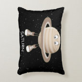 Planet Saturn und Sterne Dekokissen (Vorderseite(Vertikal))