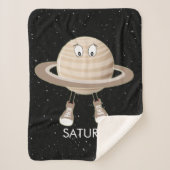 Planet Saturn und Sterne Sherpadecke (Vorderseite)