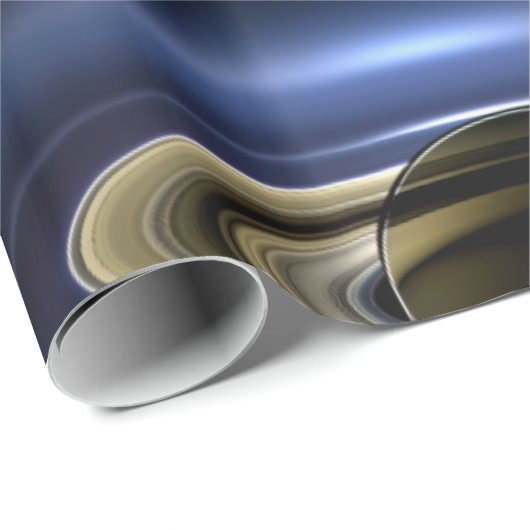 Planet Saturn vor der Sonne Geschenkpapier (Rolleneckpunkt)