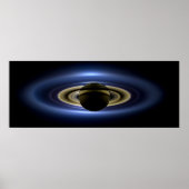 Planet Saturn vor der Sonne Poster (Vorne)