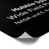 Planet Saturn, wie er an verschiedenen Wellen gese Poster (Ecke)