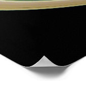 Planet Saturns Rings wie in ultraviolettem Licht g Poster (Ecke)