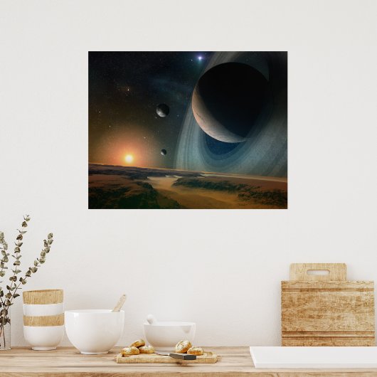 Planet scape - Art Printing Poster (Küche)